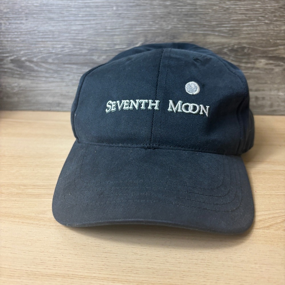 Seventh Moon Hat Cap Strap Back Blue Navy Adjustable